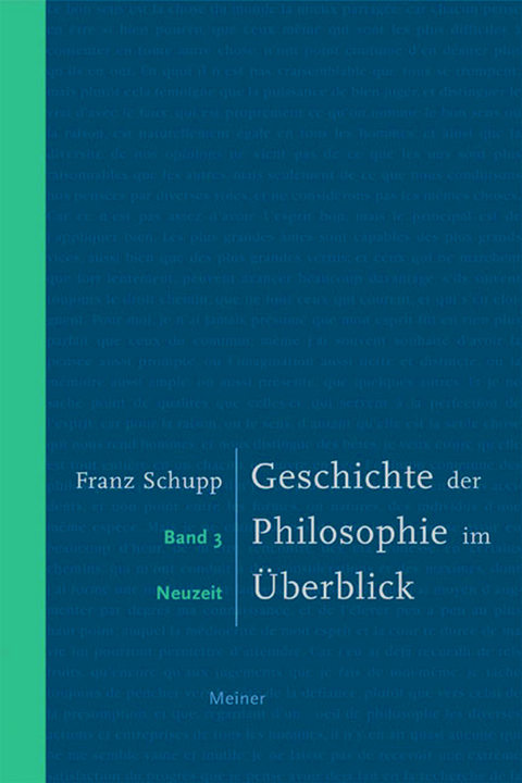 Geschichte der Philosophie im Überblick. Band 3. Neuzeit - Franz Schupp
