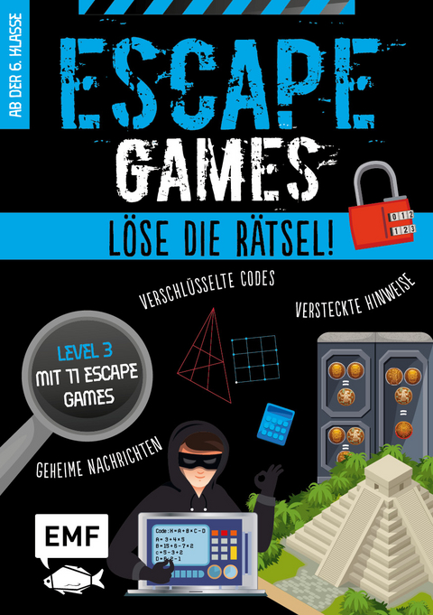 Escape Games Level 3 (blau) – Löse die Rätsel! – 11 Escape Games ab der 6. Klasse - Arnaud Durand, Julien Durand