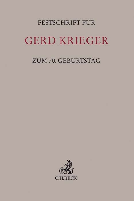 Festschrift für Gerd Krieger zum 70. Geburtstag - 