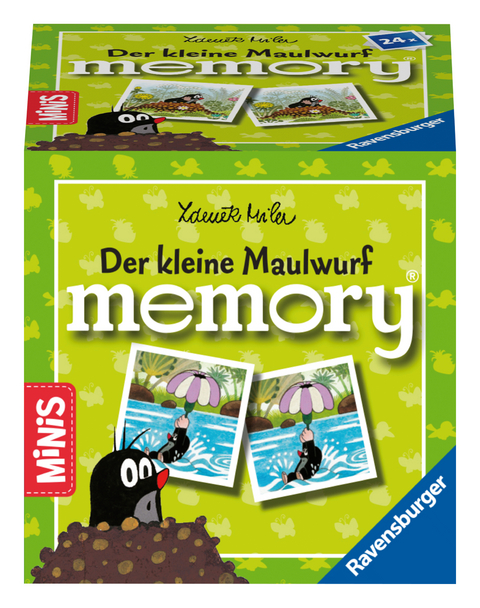 Ravensburger Minis - 24557 - Der Maulwurf memory® - Kinderspiel Klassiker ab 3 Jahren, Gedächtnisspiel für 2-4 Spieler - William H. Hurter