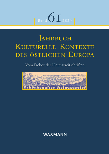 Jahrbuch Kulturelle Kontexte des östlichen Europa - 