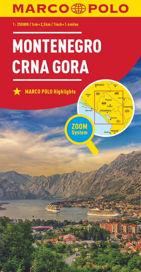 MARCO POLO Länderkarte Montenegro 1:250.000