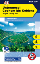 Untermosel Cochem bis Koblenz Nr. 21 Outdoorkarte Deutschland 1:35 000 - 