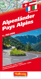 Alpenländer Strassenkarte 1:750 000 - 