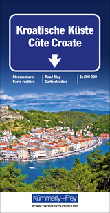 Kroatische Küste Strassenkarte 1:200 000