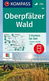 KOMPASS Wanderkarten-Set 186 Oberpfälzer Wald (2 Karten) 1:50.000 - 