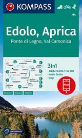 KOMPASS Wanderkarte 94 Edolo, Aprica, Ponte di Legno, Val Camonica 1:35.000