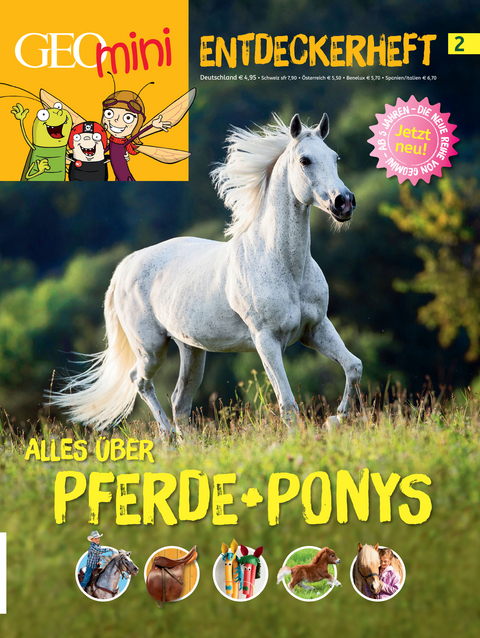 GEOlino mini Entdeckerheft 2/2016 - Alles über Pferde + Ponys - Rosa Wetscher