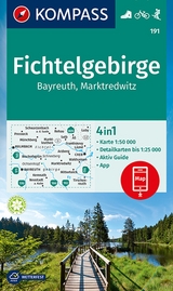 KOMPASS Wanderkarte 191 Fichtelgebirge, Bayreuth, Marktredwitz 1:50.000 - 
