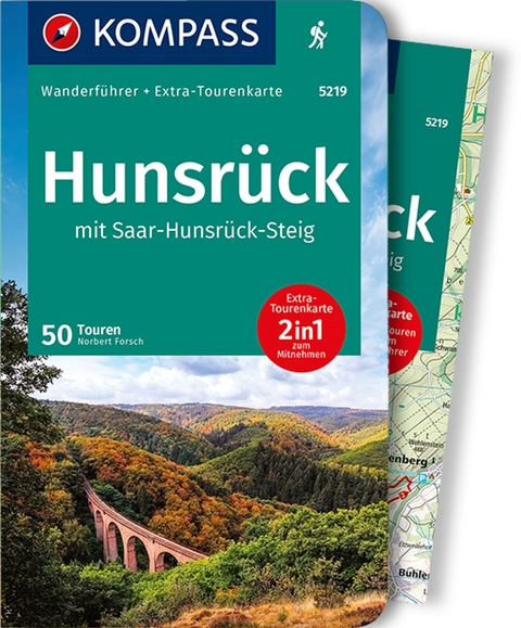 KOMPASS Wanderführer 5219 Hunsrück mit Saar-Hunsrück-Steig - Norbert Forsch