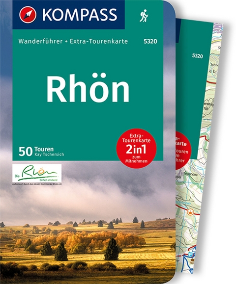 KOMPASS Wanderführer Rhön, 50 Touren - Kay Tschersich