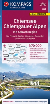 KOMPASS Fahrradkarte 3335 Chiemsee, Chiemgauer Alpen 1:70.000 - 