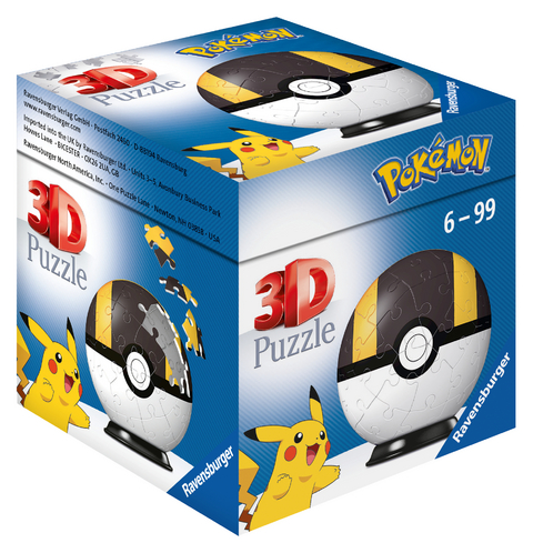 Ravensburger 3D Puzzle 11266 - Puzzle-Ball Pokémon Pokéballs - Hyperball - [EN] Ultra Ball - 54 Teile - für Pokémon Fans ab 6 Jahren