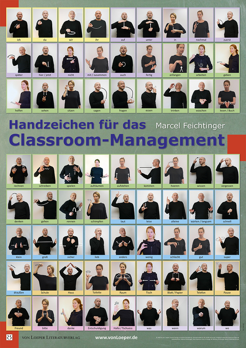 Handzeichen für das Classroom-Management (Posterset) - Marcel Feichtinger