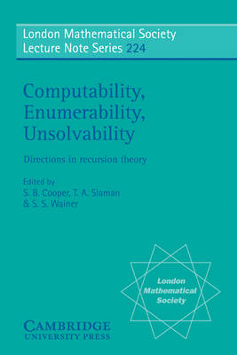 Computability, Enumerability, Unsolvability - 