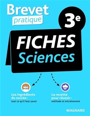 Fiches sciences 3e -  COLLECTIF ED 2021