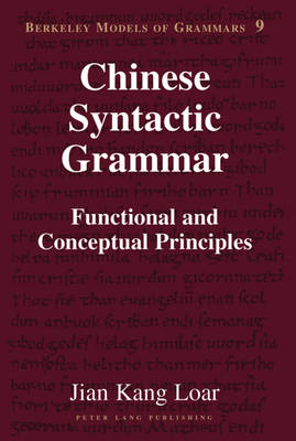 Chinese Syntactic Grammar : Functional and Conceptual Principles -  Jian Kang Loar