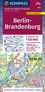 KOMPASS Großraum-Radtourenkarte Berlin-Brandenburg, 1:125000