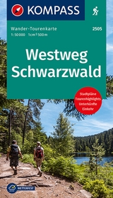 KOMPASS Wander-Tourenkarte Westweg Schwarzwald 1:50.000 - 