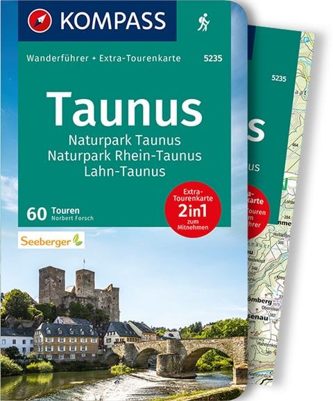 KOMPASS Wanderführer Taunus, Naturpark Taunus, Naturpark Rhein-Taunus, Lahn-Taunus, 60 Touren - Norbert Forsch