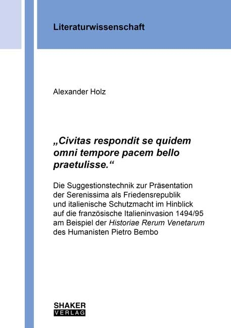 „Civitas respondit se quidem omni tempore pacem bello praetulisse.“ - Alexander Holz