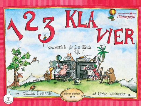 1 2 3 Klavier Heft 1 mit CD - Claudia Ehrenpreis, Ulrike Wohlwender