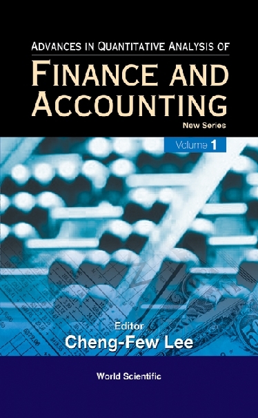 Advances In Quantitative Analysis Of Finance And Accounting - New Series - Cheng-Few Lee