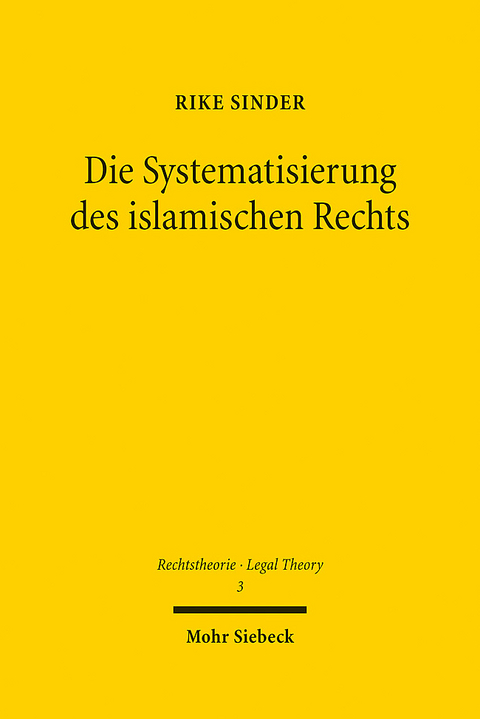 Die Systematisierung des islamischen Rechts - Rike Sinder