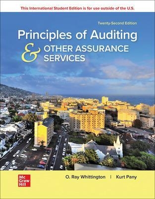 Principles of Auditing & Other Assurance Services ISE - Ray Whittington, Kurt Pany