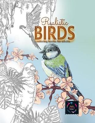 Realistic Birds coloring books for adults - Happy Arts Coloring
