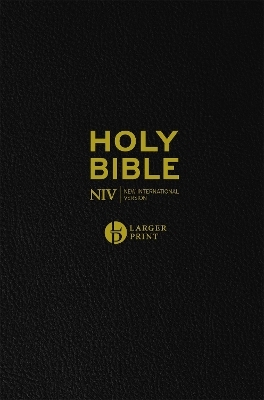 NIV Larger Print Black Leather Bible - New International Version