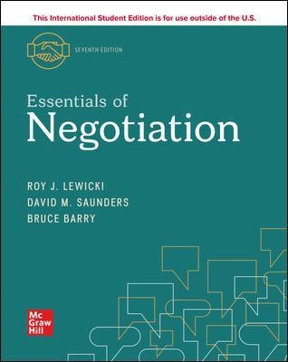 ISE Essentials of Negotiation - Roy Lewicki, Bruce Barry, David Saunders