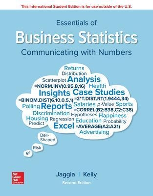 ISE Essentials of Business Statistics - Sanjiv Jaggia, Alison Kelly