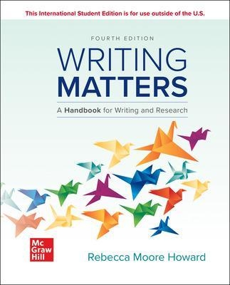 Writing Matters  Comprehensive ISE - Rebecca Moore Howard