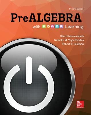 Prealgebra with P.O.W.E.R. Learning - Sherri Messersmith, Nathalie Vega-Rhodes, Robert Feldman