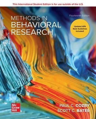 ISE Methods in Behavioral Research - Paul C. Cozby, Scott Bates