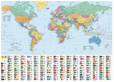 Philip's RGS World Wall Map (with Flags) -  Philip's Maps