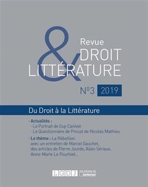 Revue droit & littérature, n° 3 (2019) -  Collectif