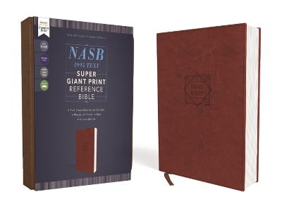 NASB, Super Giant Print Reference Bible, Leathersoft, Brown, Red Letter, 1995 Text, Comfort Print -  Zondervan