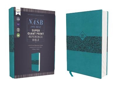 NASB, Super Giant Print Reference Bible, Leathersoft, Teal, Red Letter, 1995 Text, Comfort Print -  Zondervan