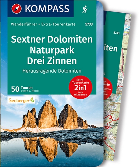 KOMPASS Wanderführer Sextner Dolomiten, Naturpark Drei Zinnen, 50 Touren - Eugen E. Hüsler