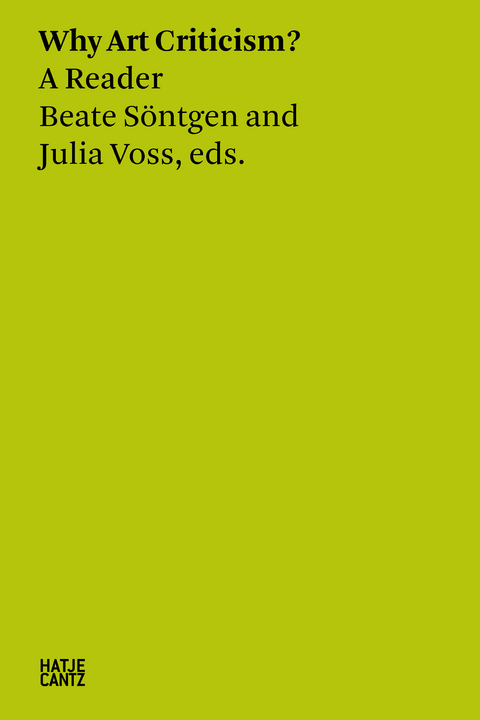 Why Art Criticism? A Reader - 