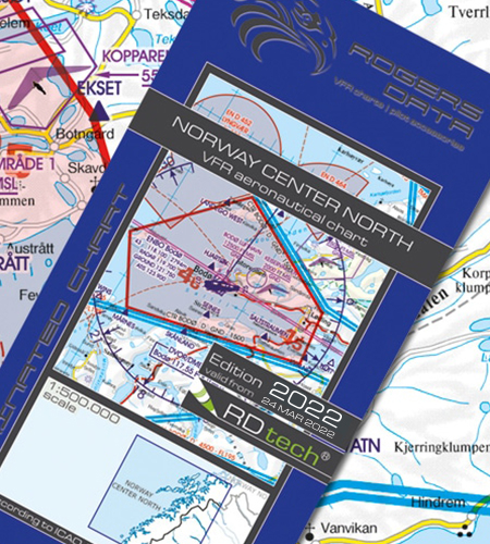 Norway Center North ICAO VFR Luftfahrtkarte 500k