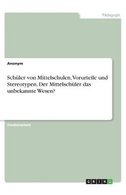 SchÃ¼ler von Mittelschulen, Vorurteile und Stereotypen. Der MittelschÃ¼ler das unbekannte Wesen?