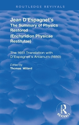 Jean D'Espagnet's The Summary of Physics Restored - Jean D'Espagnet