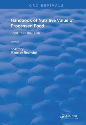 Handbook of Nutritive Value of Processed Food - 