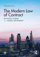 The Modern Law of Contract - Stone, Richard; Devenney, James