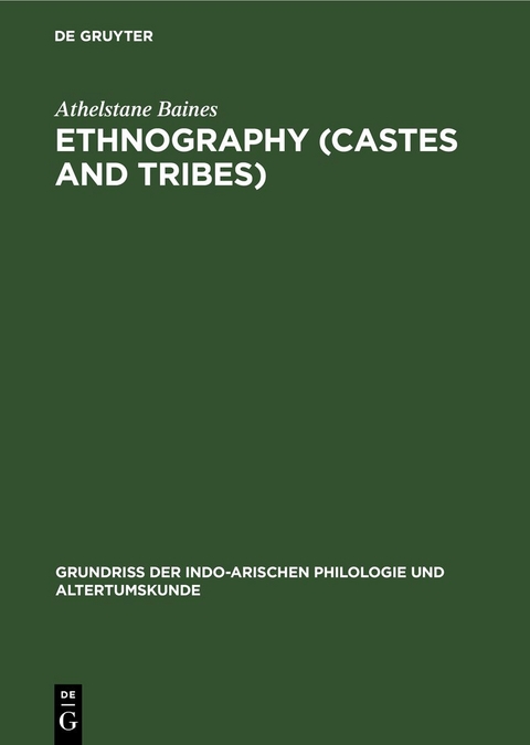 Ethnography (Castes and Tribes) - Athelstane Baines