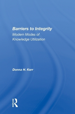 Barriers to Integrity - Donna H. Kerr