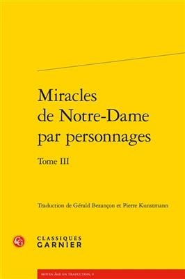 Miracles de Notre-Dame Par Personnages